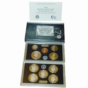 2024 Silver Proof Set 24RH Ten Coin San Francisco OGP COA Mint American Women